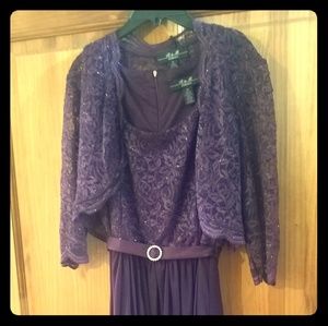 R&M purple formal gown